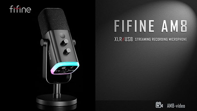 fifine AM8 USB-C XLR コンデンサーマイク　ブラック 楽天市場】【ブランド製品】マイク ダイナミックマイク